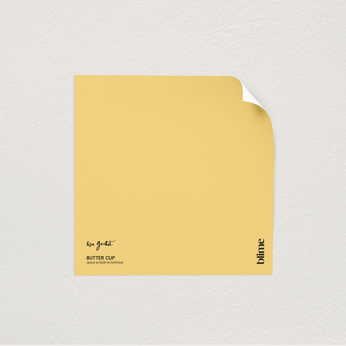 Échantillon de peinture Butter cup - format test - teinte jaune pastel