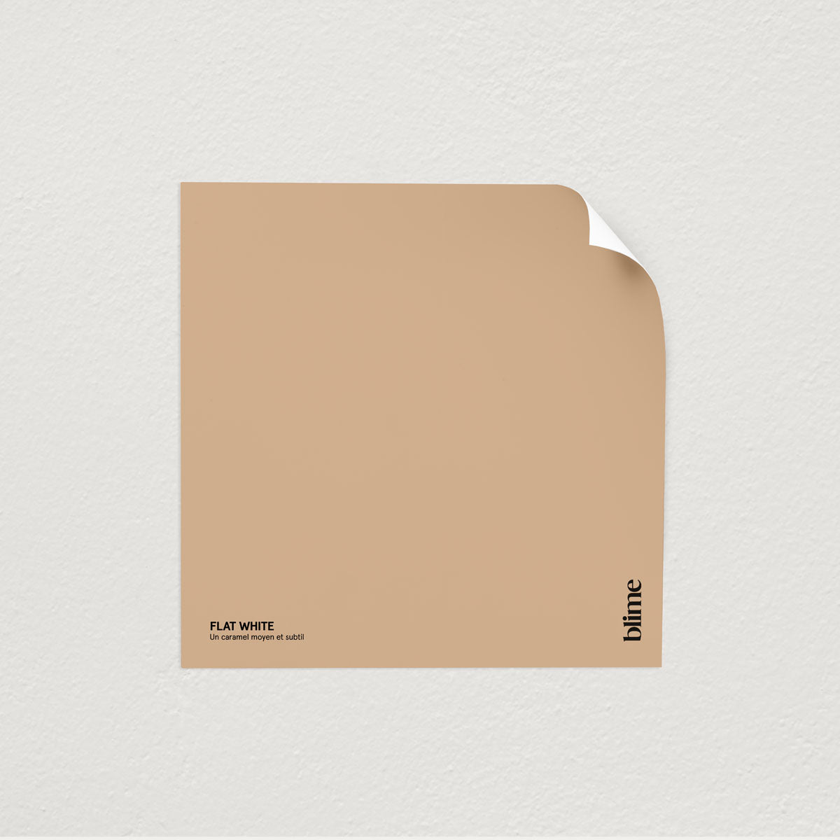 Échantillon de peinture Flat white - format test - teinte caramel beige