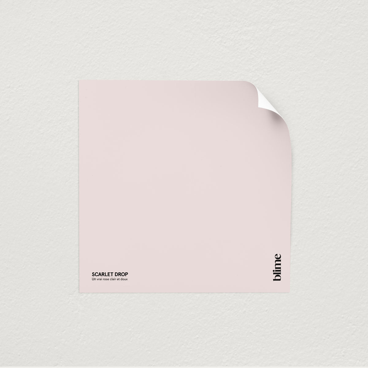 Échantillon de peinture Scarlet drop - format test - teinte rose pale
