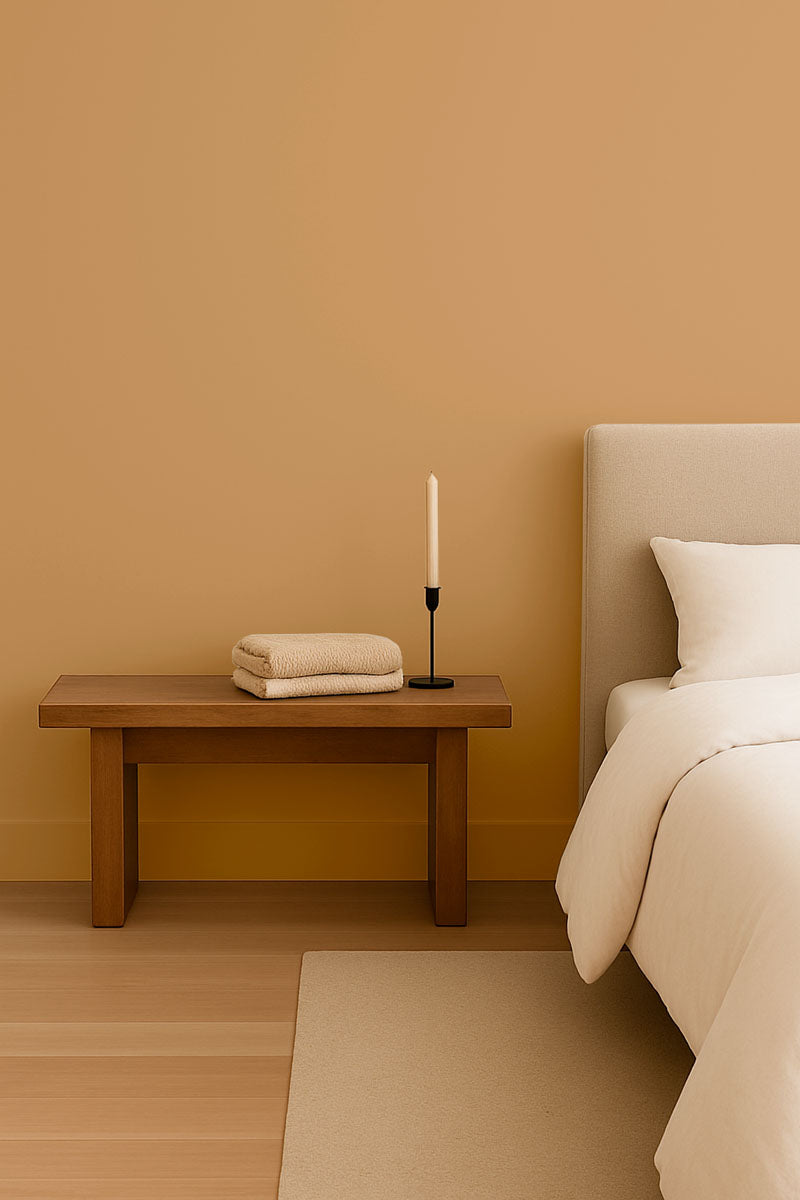 Visuel d'ambiance 1 échantillon repositionnable Gold leaf - teinte brun vert