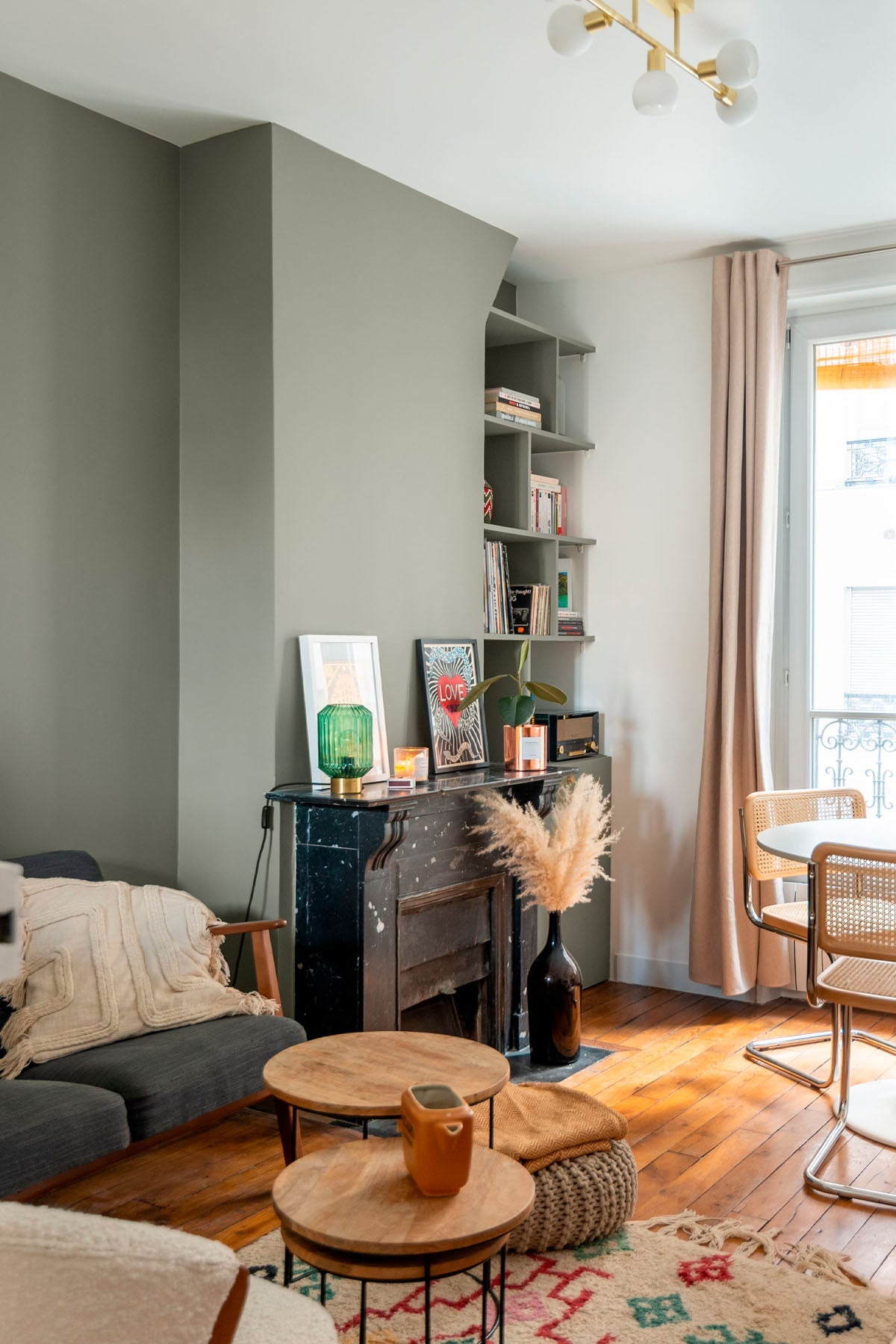 Inspiration déco : ambiance 1 avec la peinture Happy khaki - teinte kaki gris 
