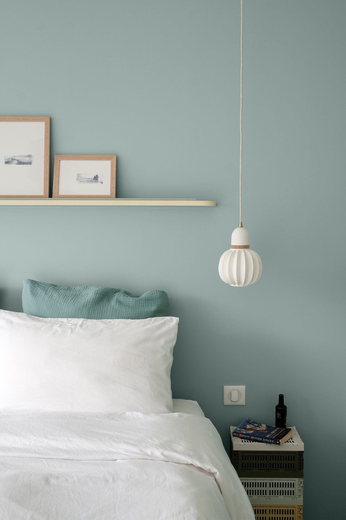 Inspiration déco : ambiance 1 avec la peinture Pepper mint - teinte bleu vert clair 