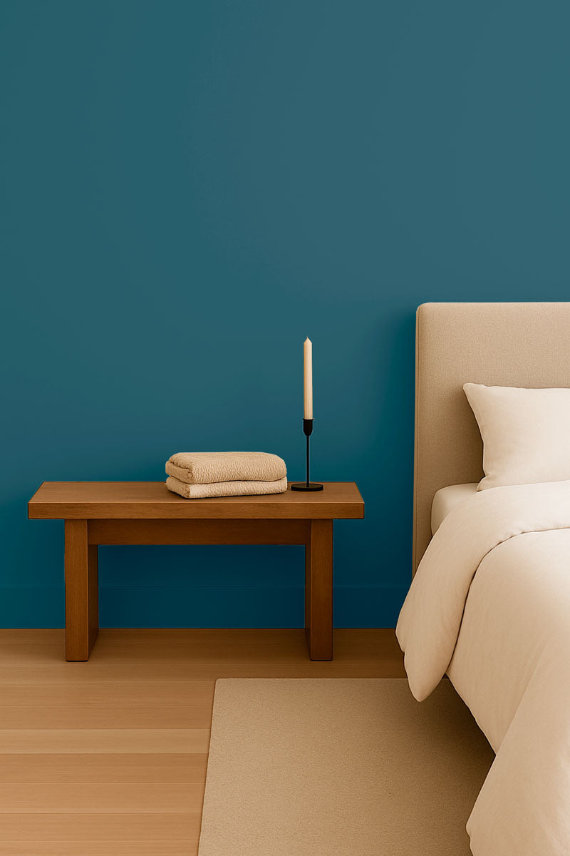 Inspiration déco : ambiance 1 avec la peinture Petrol bliss - teinte bleu canard