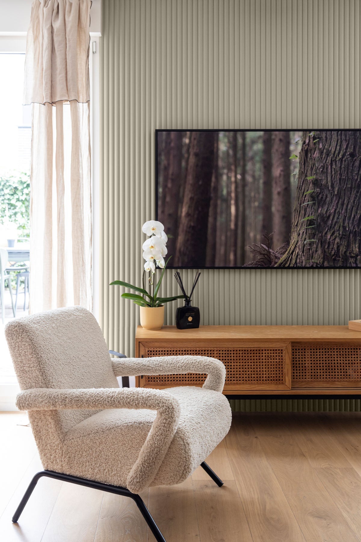 Inspiration déco : ambiance 1 avec la peinture Sepia mania - teinte gris vert 