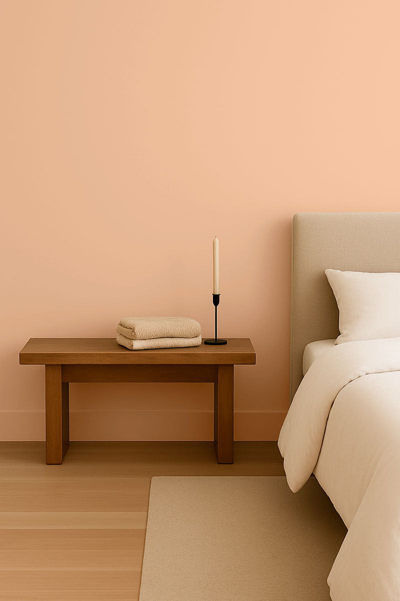 Visuel d'ambiance 1 échantillon repositionnable Sweet grain - teinte beige peche