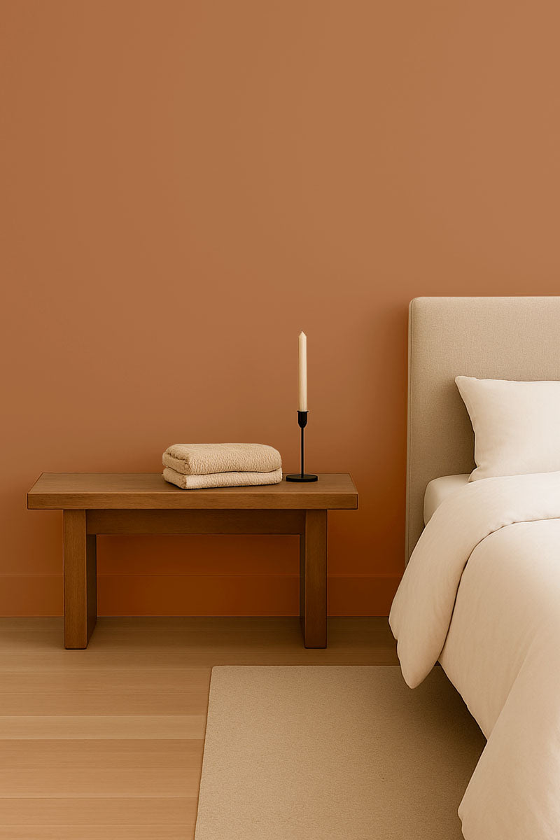 Inspiration déco : ambiance 1 avec la peinture Teddy brown - teinte brun caramel