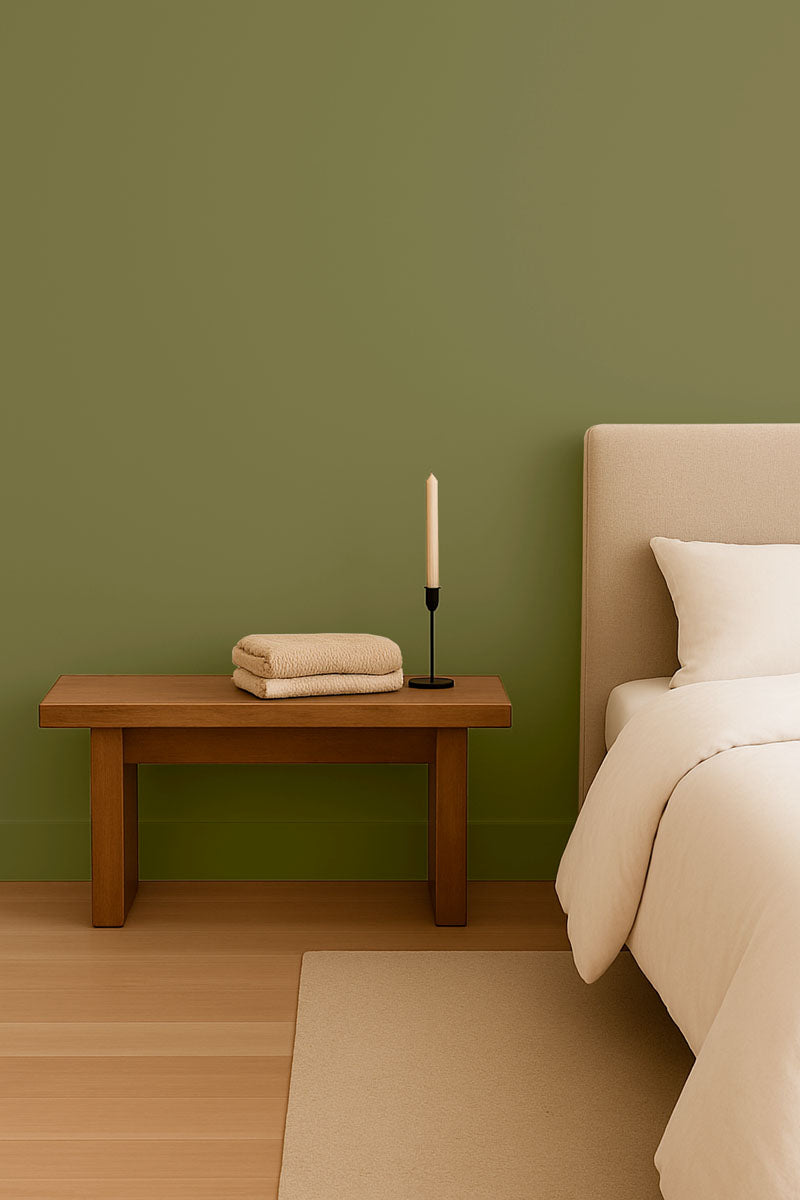 Inspiration déco : ambiance 1 avec la peinture Tennis club - teinte vert kaki