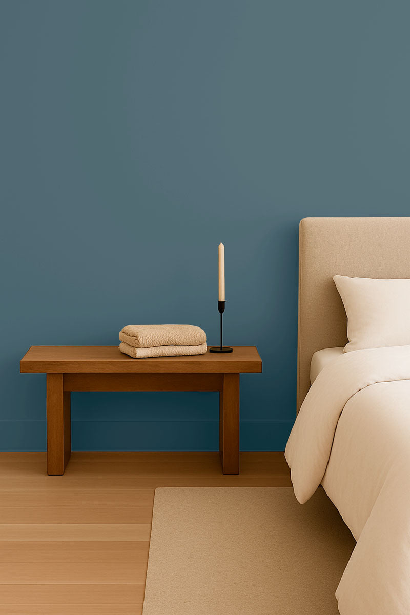 Inspiration déco : ambiance 1 avec la peinture Washed stones - teinte bleu gris