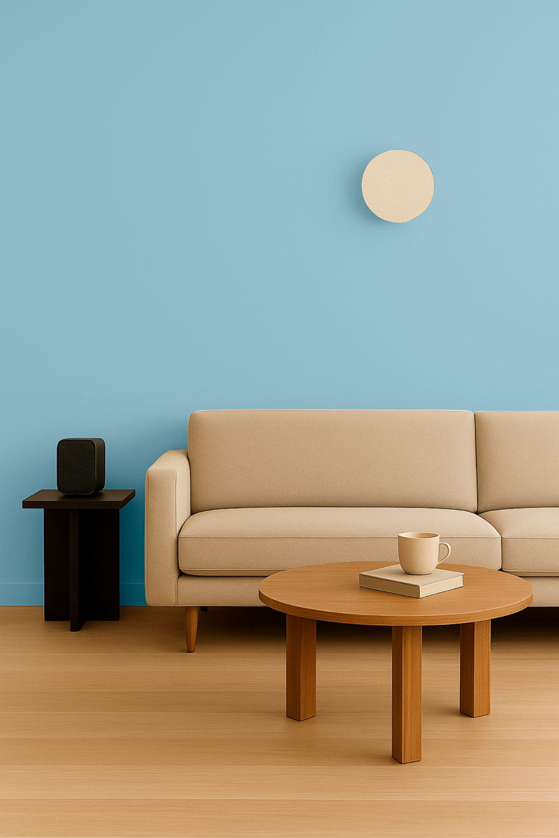 Inspiration déco : ambiance 2 avec la peinture Blue jeans - teinte bleu delave