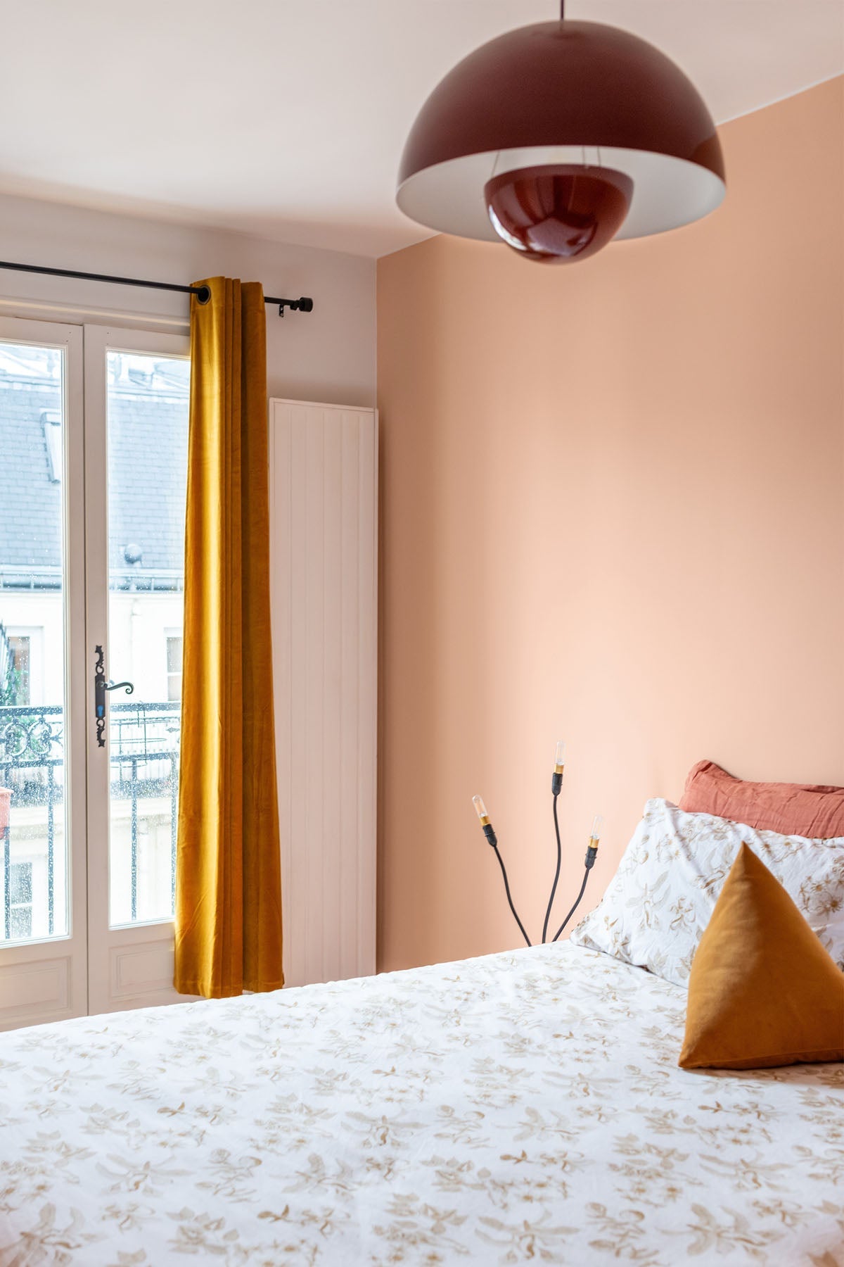 Visuel d'ambiance 2 échantillon repositionnable California love - teinte orange pastel 