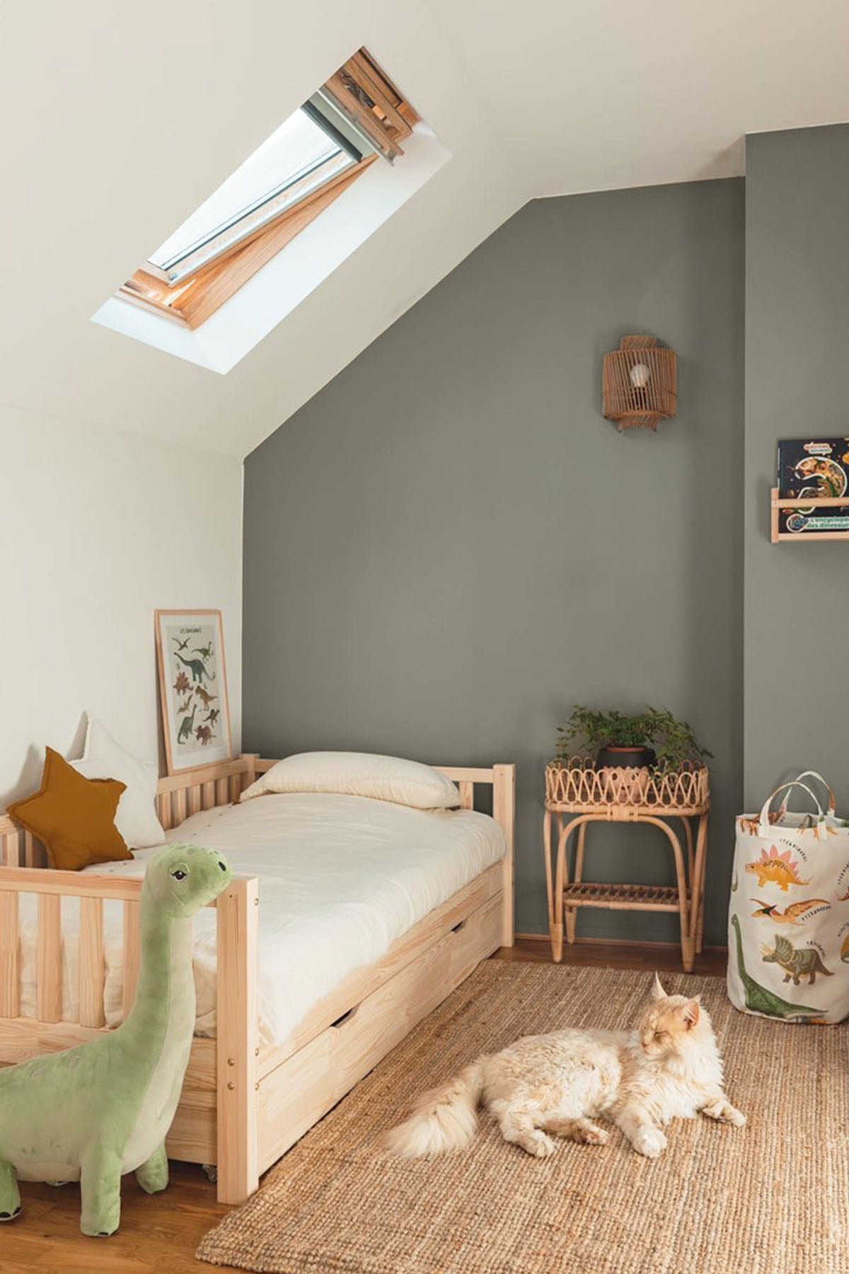 Inspiration déco : ambiance 2 avec la peinture Happy khaki - teinte kaki gris 