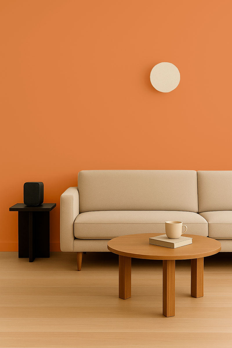 Inspiration déco : ambiance 2 avec la peinture Menorca break - teinte orange ocre