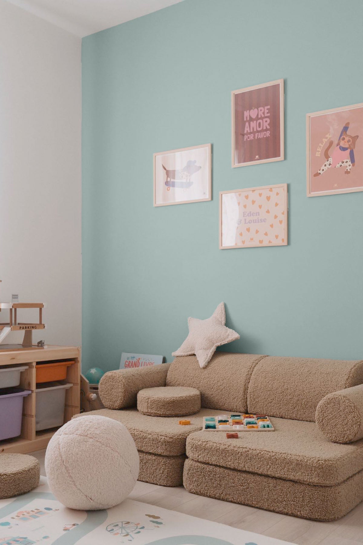 Inspiration déco : ambiance 2 avec la peinture Pepper mint - teinte bleu vert clair 