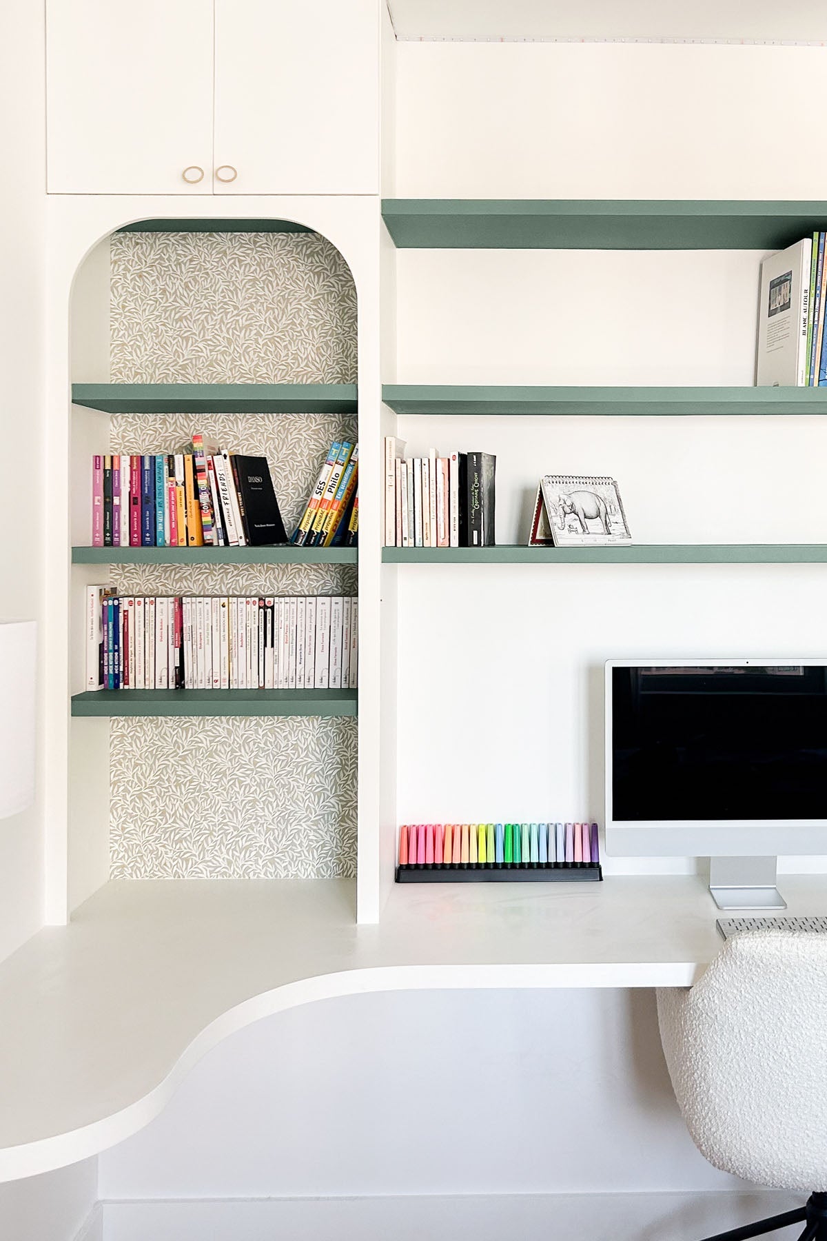 Inspiration déco : ambiance 2 avec la peinture Salvia calma - teinte vert de gris 