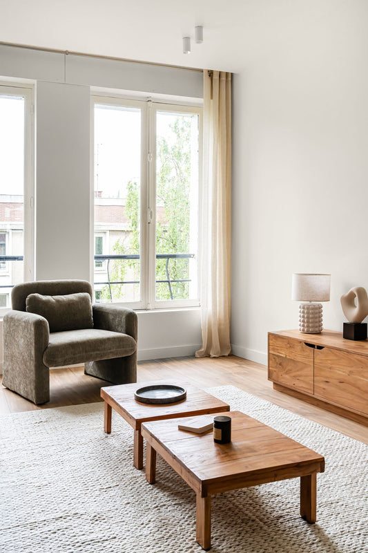 Inspiration déco : ambiance 2 avec la peinture Warm up - teinte blanc rouge || @15heures13
