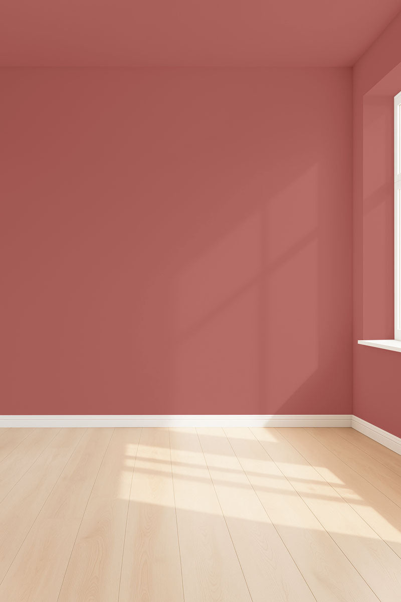 Visualisation 3D de la peinture Bella terra avec ombres - teinte terracotta rouge