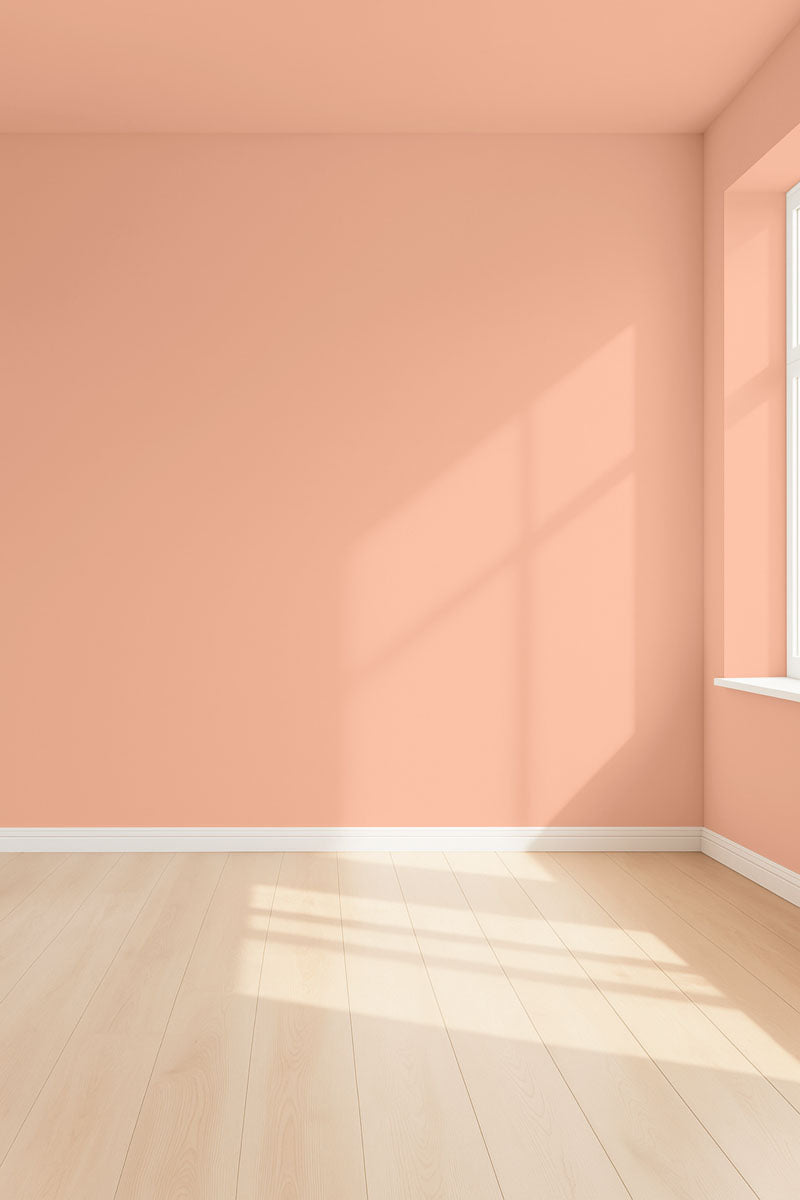 Visualisation 3D de la peinture California love avec ombres - teinte orange pastel