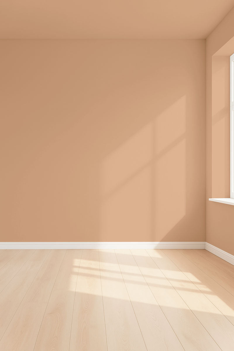 Visualisation 3D de la peinture Flat white avec ombres - teinte caramel beige