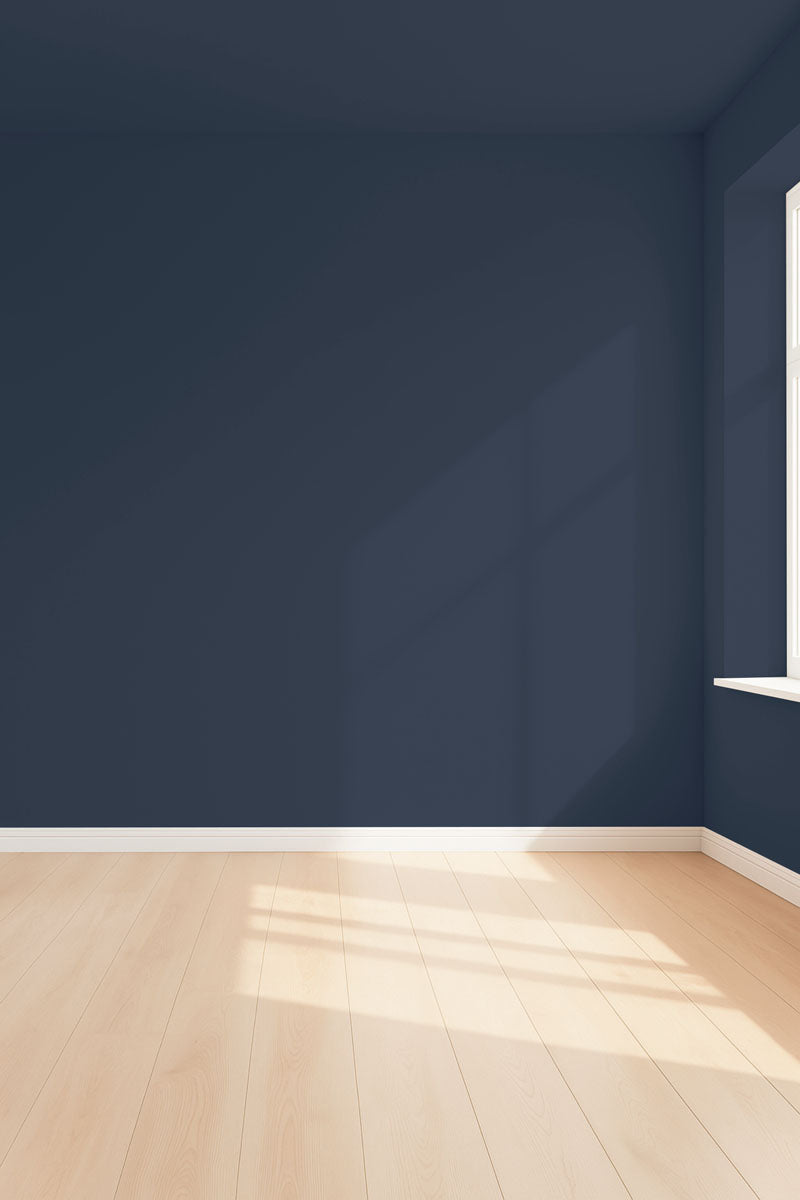 Visualisation 3D de la peinture Le bleu bonsoirs avec ombres - teinte bleu profond