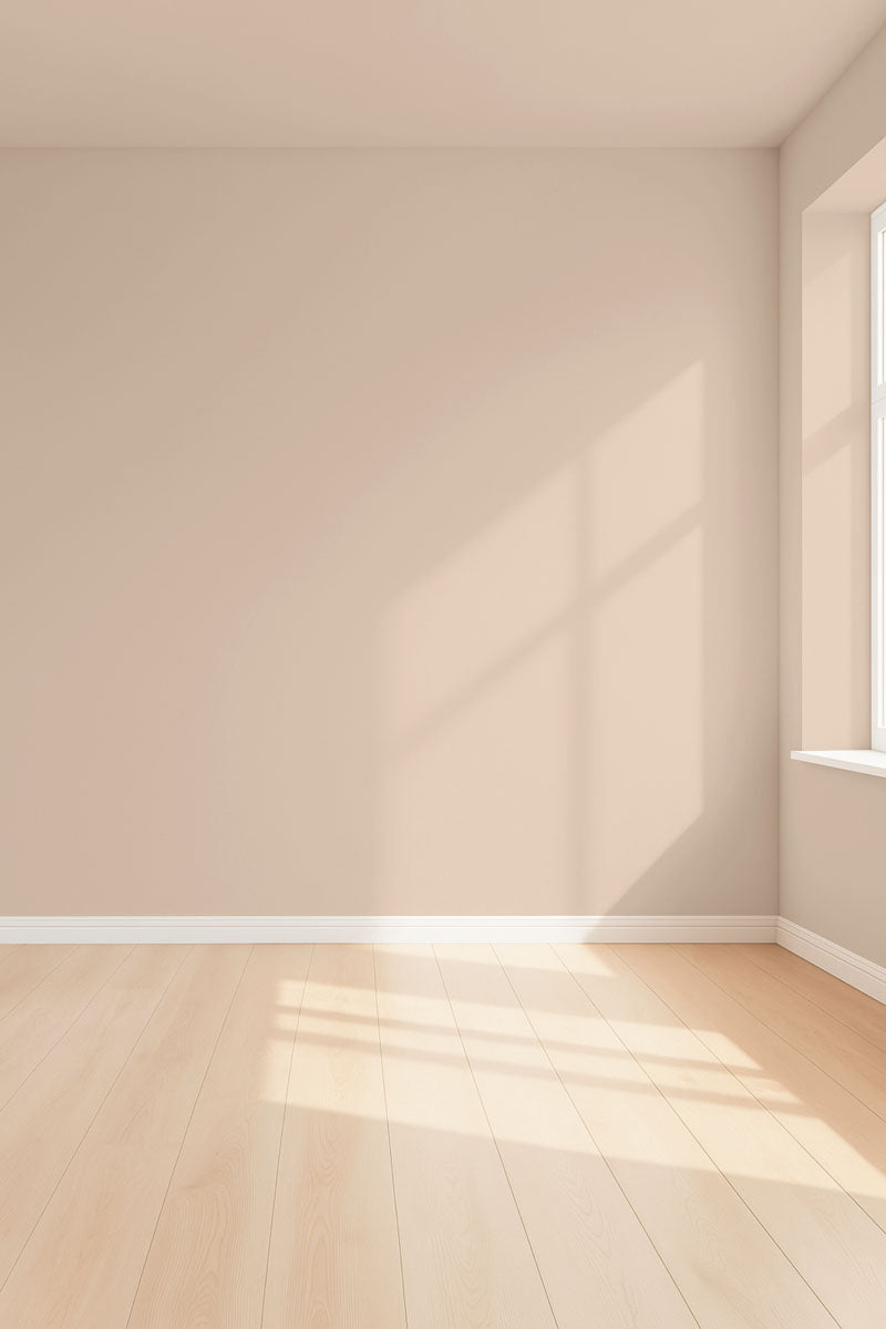 Visualisation 3D de la peinture Morning view avec ombres - teinte beige chaud
