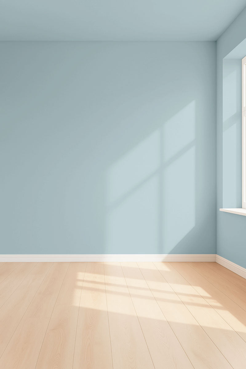 Échantillon repositionnable 3D de la peinture Okinawa fog avec ombres - teinte bleu clair