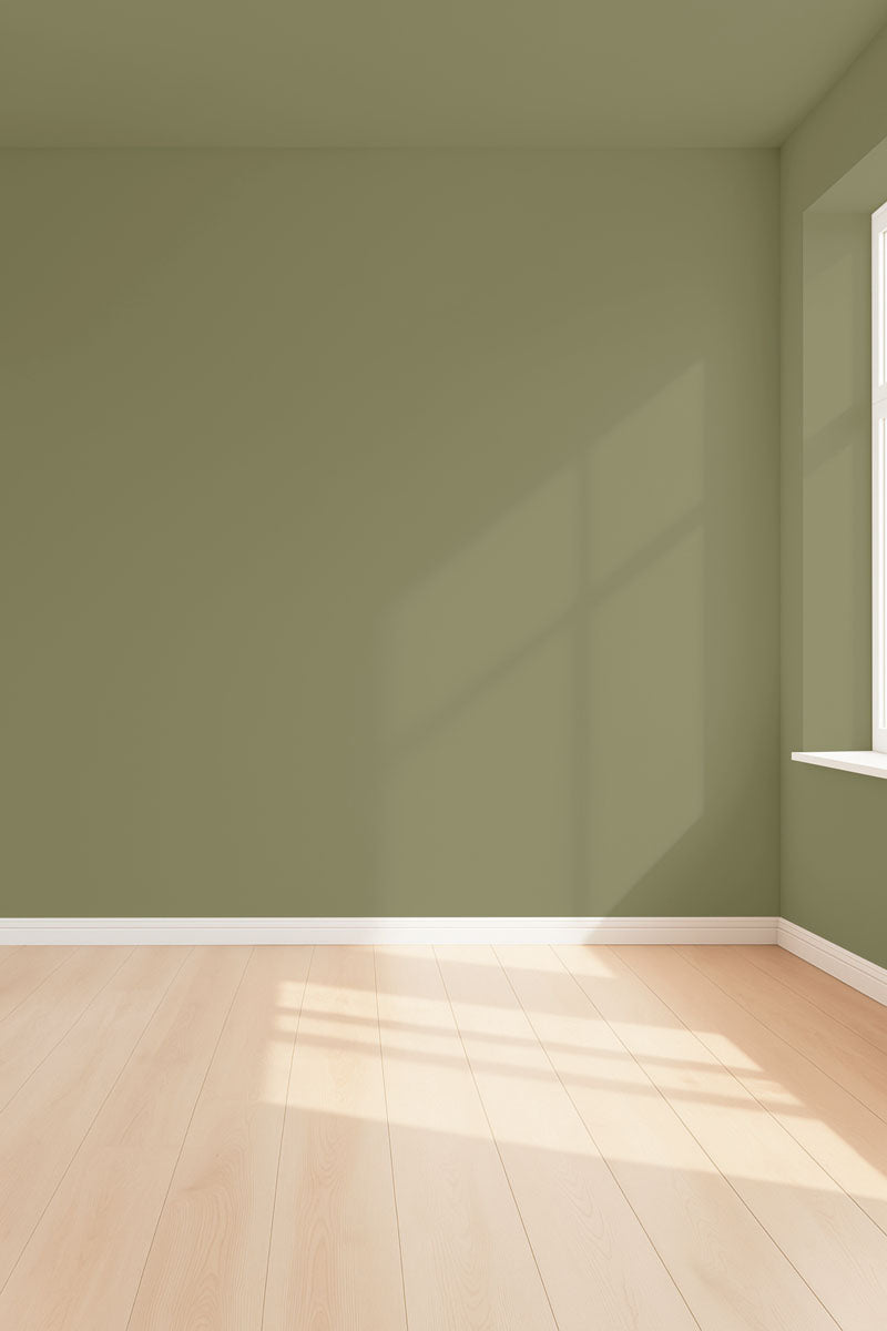 Visualisation 3D de la peinture Sage words avec ombres - teinte verte