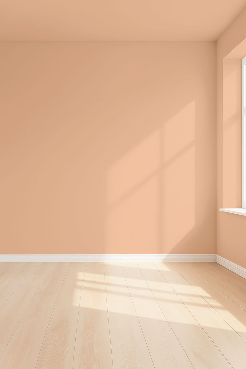 Visualisation 3D de la peinture Sweet grain avec ombres - teinte beige peche