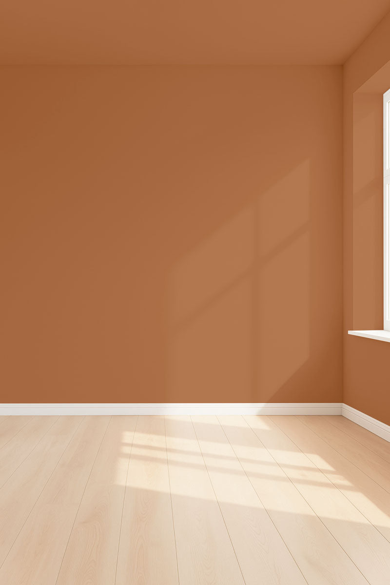 Visualisation 3D de la peinture Teddy brown avec ombres - teinte brun caramel