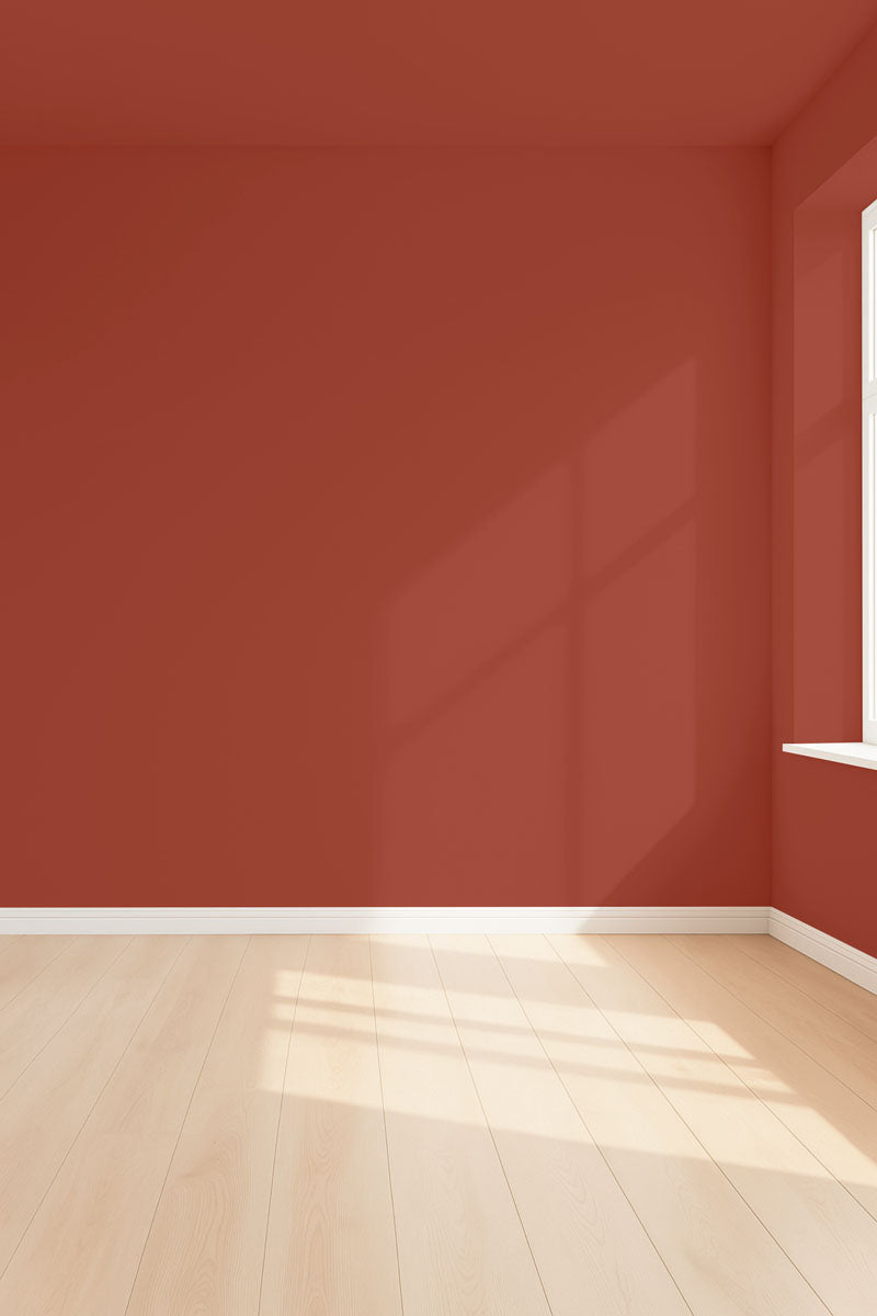 Visualisation 3D de la peinture Velvet rumor avec ombres - teinte rouge brique